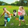 Flying Disc Launcher Toy Outdoor Hand Flying Disc Flying Saucer Pull String Throw Catch Jump Sport Games Toys for Kids
