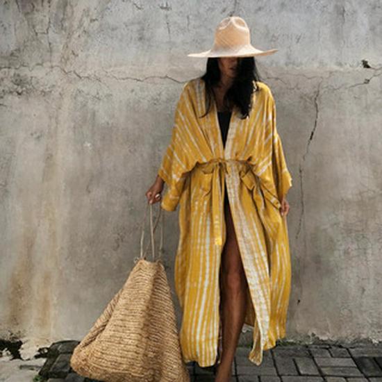 

Кружевной кардиган с принтом, пляжная накидка на шнуровке: Рубашка для защиты от солнца в европейском и американском стиле One Size