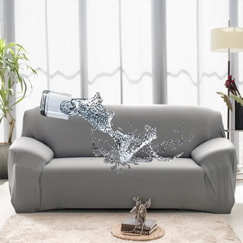 1/2/3/4 Seats Sofa Couch Cover Waterproof Elastic Corner Sofa Covers L Shaped Sofa Slip Cover Protector Bench Cover Thin Fabric