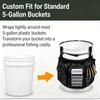 5 Gallon Bucket Fishing Tackle Organizer Bag Waterproof Oxford Storage Pouch Multi-Pocket Tool Bag for Outdoor Fishing Camping