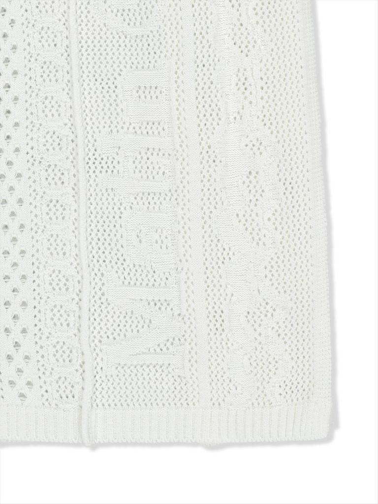 [Matinkim] Mesh Logo Wrap Mini Skirt in White