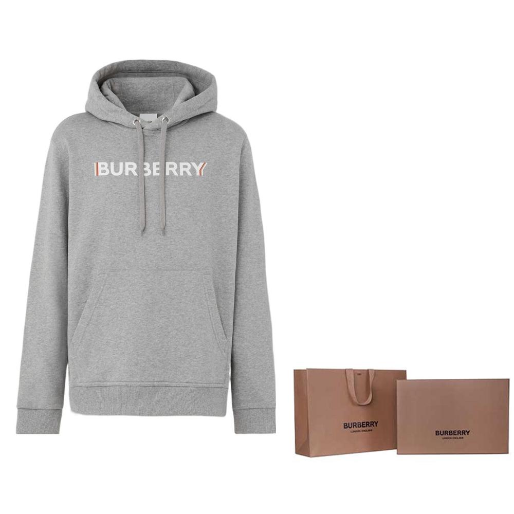 Burberry Logo Print Cotton Hoodie 80529791