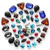 50 Mixed Silver Claw Drill Crystal Sewing Drill with Holes DIY Handmade Wedding Apparel Materials Jewelry Accessories Rhinestone Sew On Beads