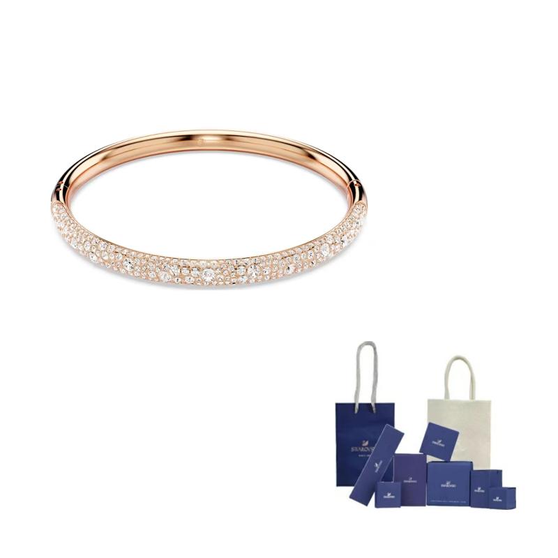 Swarovski Sublima Bangles Womens Rose Gold L-Branded gift bag розового золота