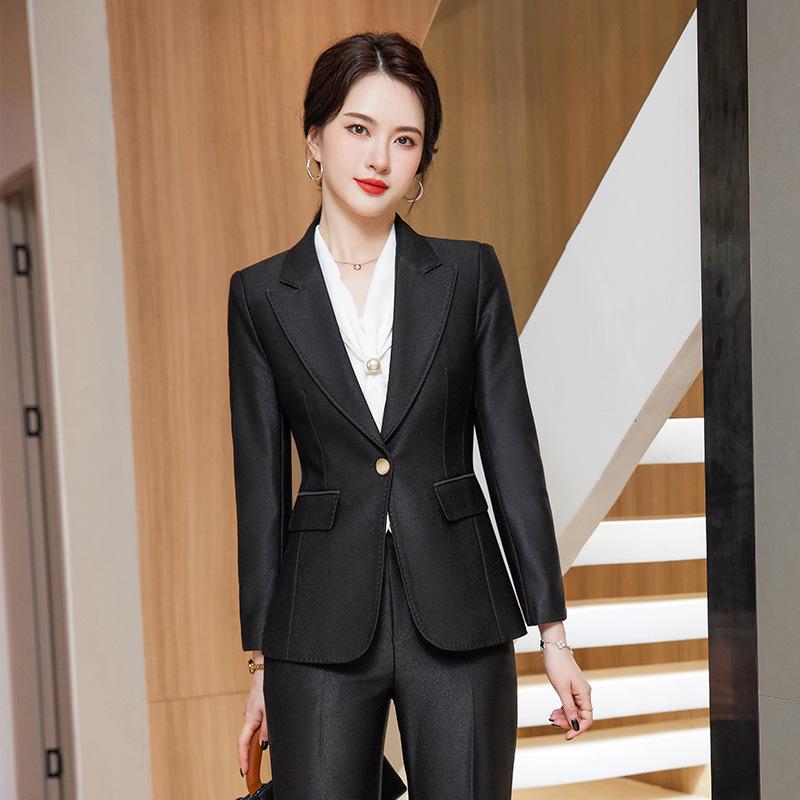 Conjunto de Traje Rojo para Mujer - Otoño/Invierno 2023 Estilo Profesional