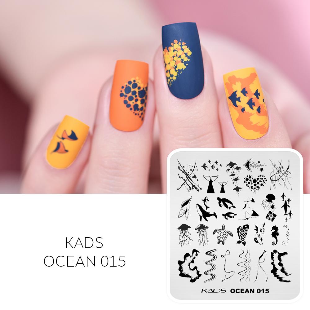 kads Nail Stamp Plates Nature Flower Animal Images Stamping Templates Nail Printing Stencil Tools for Nail Art Design