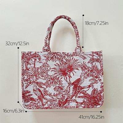 Women'S Tote Bag Guangzhou Large-Capacity Handbag Travel Shoulder Bag Embroidery High-Quality Handbag