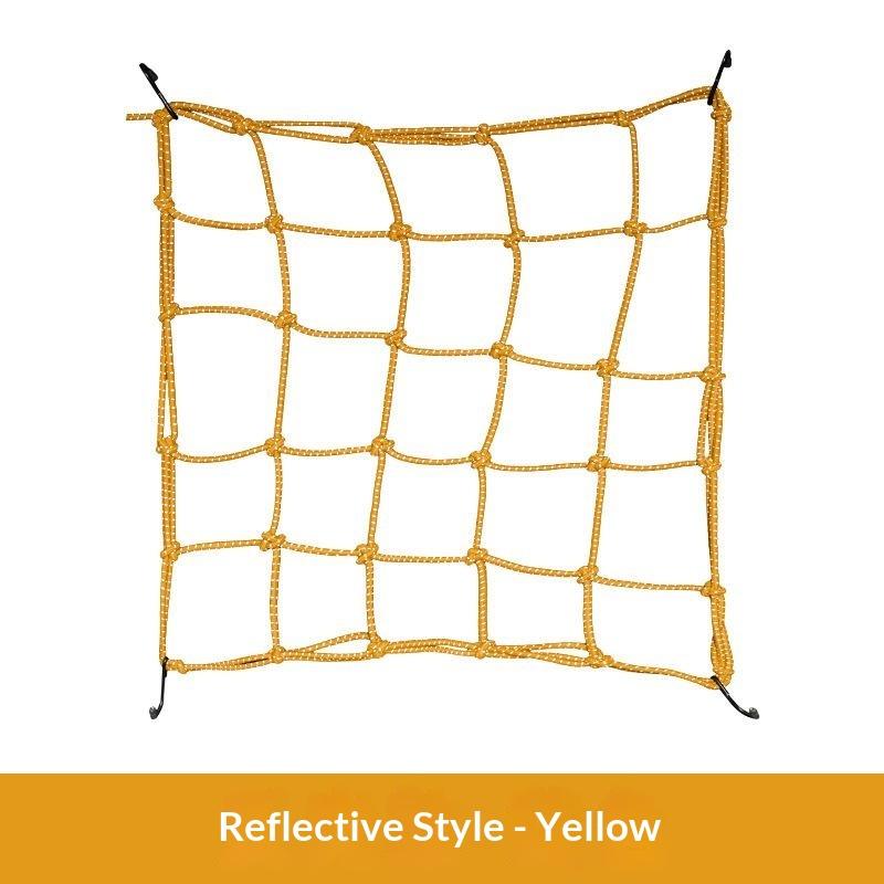 Motorcycle Helmet Cargo Net Night Reflective High Elasticity Easy Storage For Motorbike Ebike Bicycle Riding