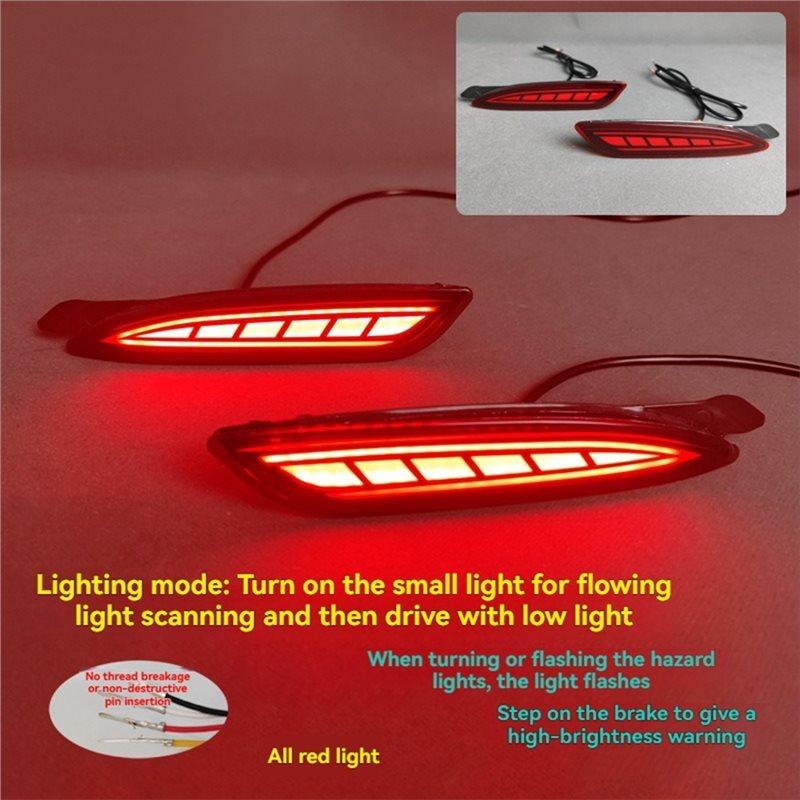 LED Brake Light Turn Signal Light For Mazda 6 Atenza -2024& For CX-5 -2026 Rear Bumper Reflector Light