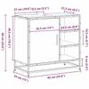 VidaXL Armoire de lavabo de salle de bain chêne fumé 65x33x60 cm, meuble de lavabo de salle de bain, meuble de salle de 849286