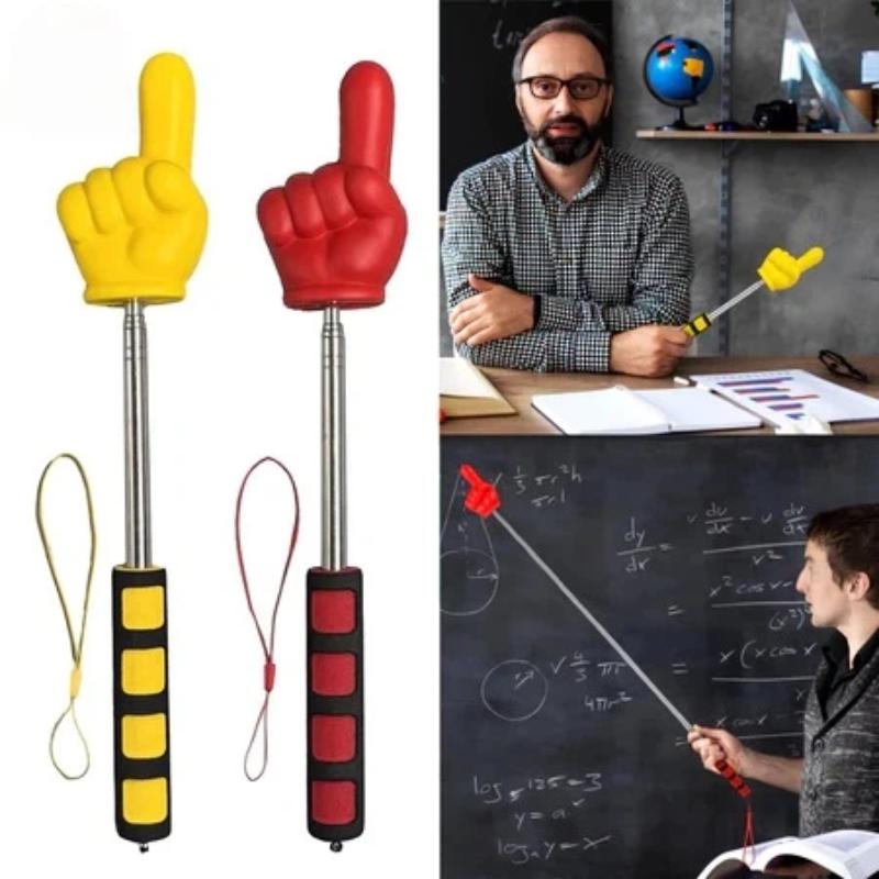 Fingerläsningspinnar Plast Fingerdesign Undervisningspinne Högkvalitativ Teleskopisk Stång Utbildningsleksaker