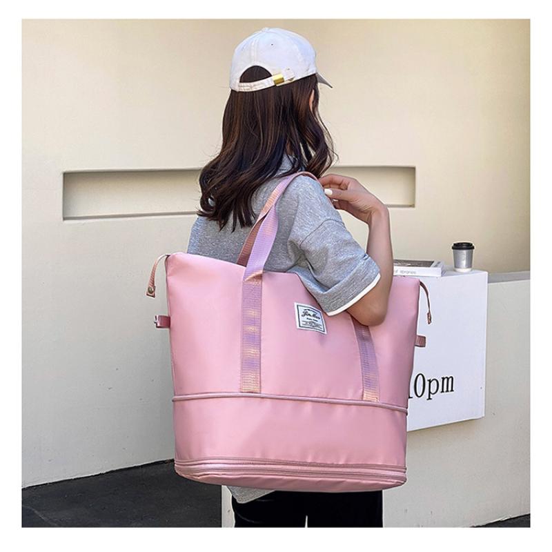 Double Layer Expansion Large Capacity Travel Bag Dry-wet Separation Handbag Lightweight Universal Outdoor Fitness Yoga Bag
