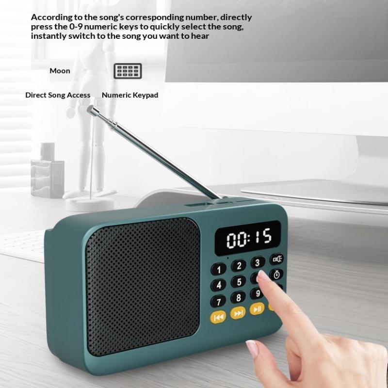 Lecteur Mp3 Numérique Usb Rechargeable Portable Radio Lecteur de Musique Haut-parleur Appareils Fournitures Avec Écran Led Radio