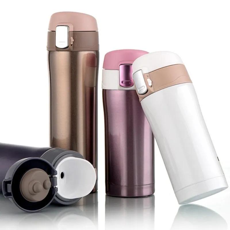 4 barvy Domácí kuchyně Vakuové termosky 500ml /350ml Nerezová ocel Izolovaný termoska Šálek na kávu Cestovní láhev na pití