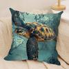 The Retro Age Of Navigation Cushion Cover Silky Short Plush Invisible Zipper Dustproof Sofa Pillow Case For Home Decor