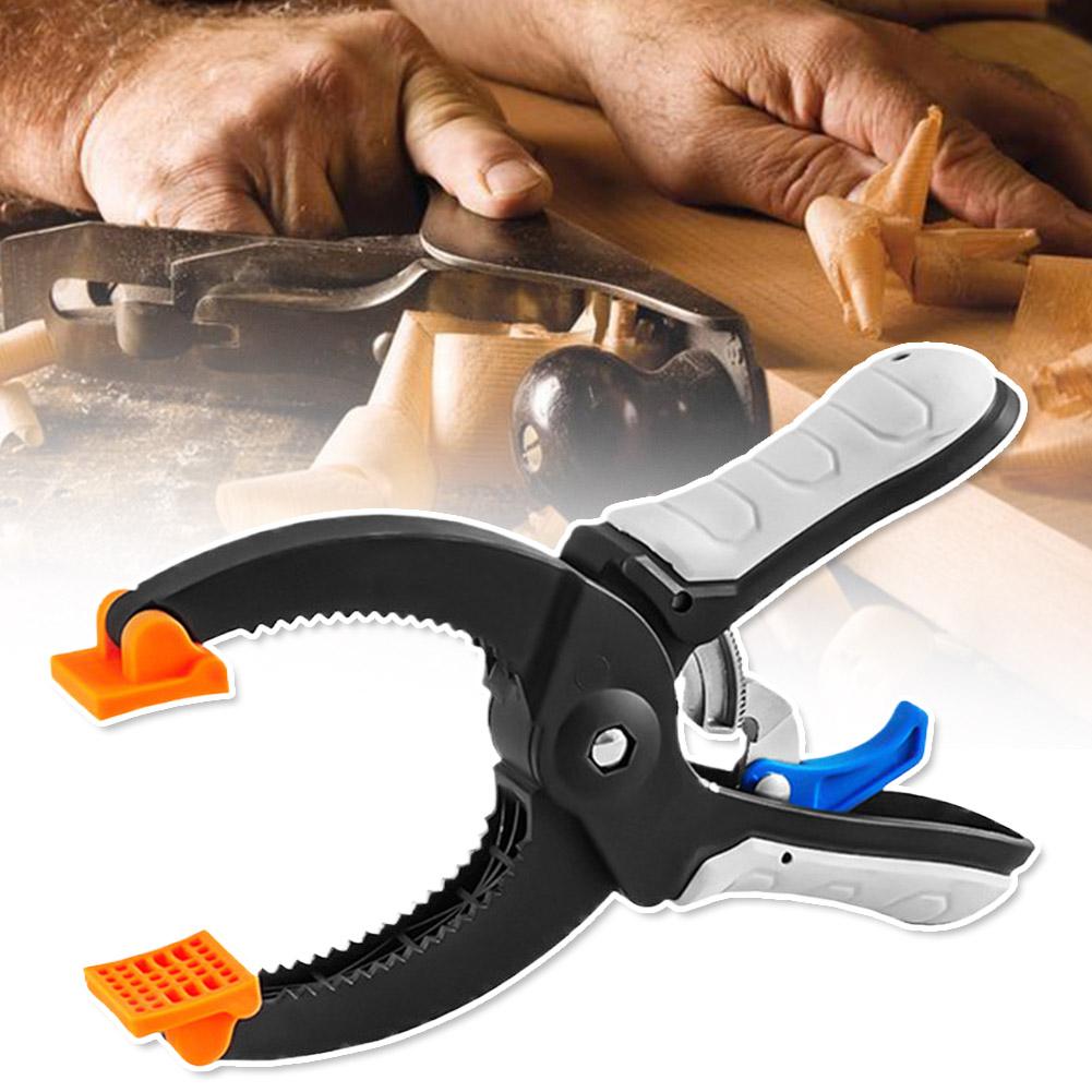 6/8 Inch Ratcheting Hand Clamps Spring Clamps Jaw Opening Clamping Force DIY Plastic Nylon Clamp For Gluing Securing