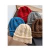 Women S Blue Knit Slouch Hat Winter Warm Thick Beanie Cap