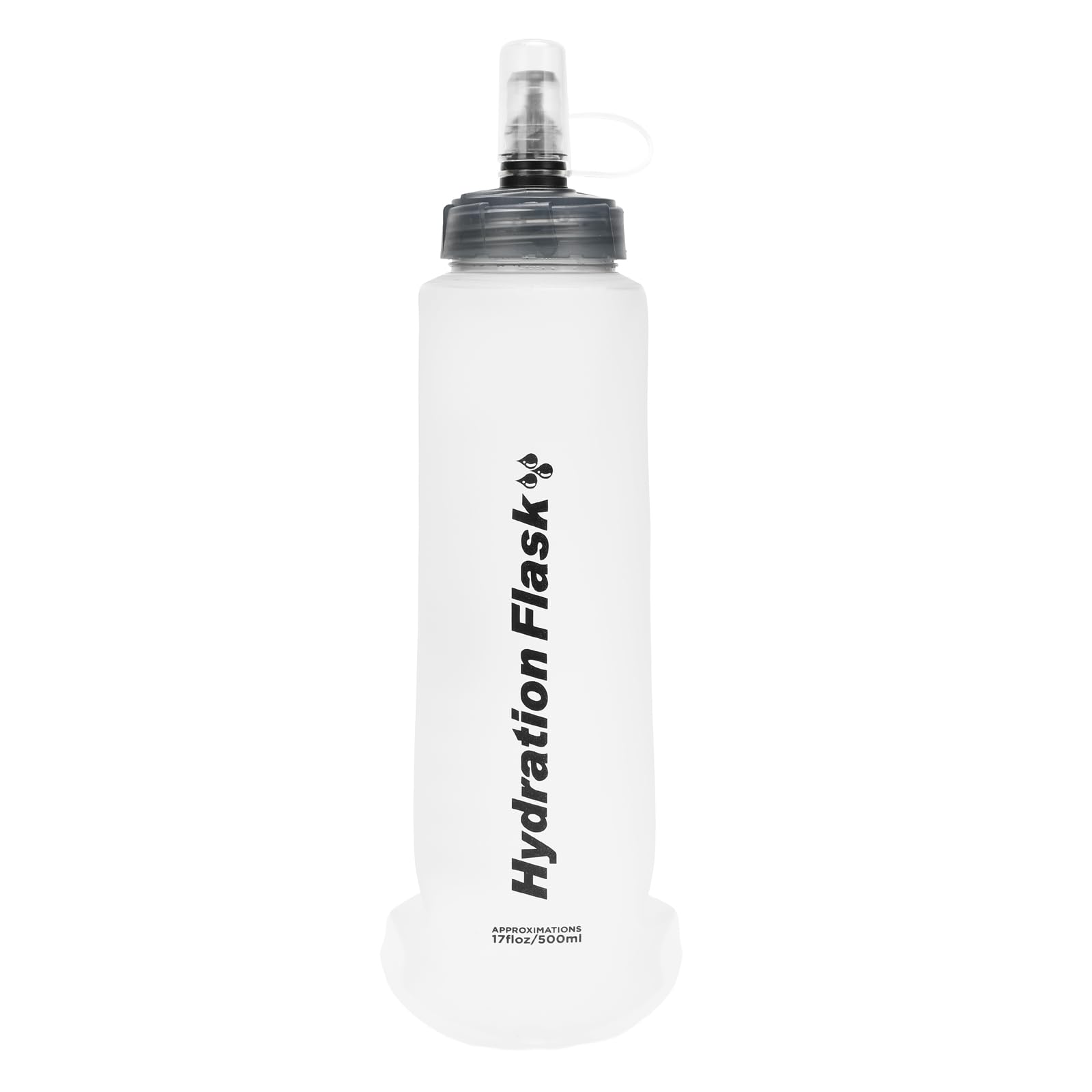 

TRIWONDER Soft Flask Hydration with Dustproof for Trail and Mountaineering One Bottle, 500ml, Foldable, Cap, Lightweight, Running, Marathons, Hiking,