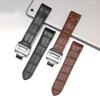 20mm 23mm Genuine Leather Watch Band for Cartier Santos 100 Watch Band Men Women Santos Glue Head Belt Folding Watch Straps