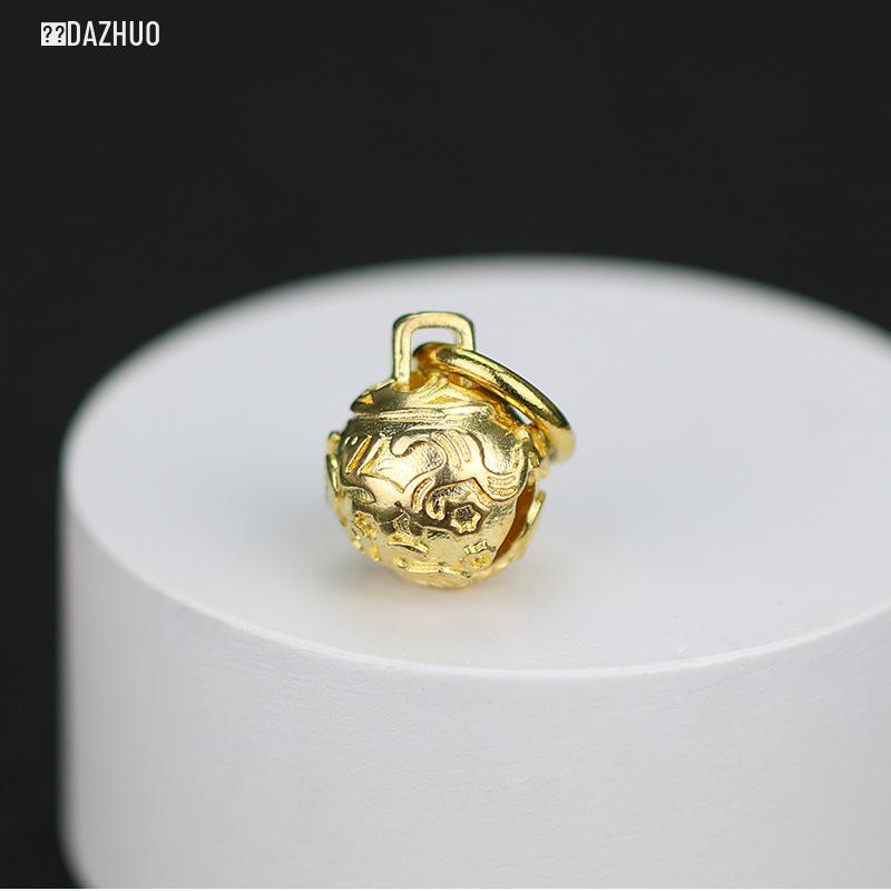 Pure Copper Small Bell Pendant - Creative Pet Accessory, Key Chain, or Bag Charm