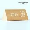 HANDUNYOU Creative Wooden Triangular Alarm Clock