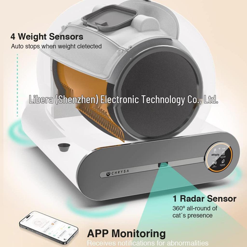 Smart Enclosed Cat Litter Box with Automatic Scooper and Splash Guard