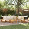 VidaXL 6-Piece Garden Sofa Set with Cushions In Acacia Wood and Rattan 3278879