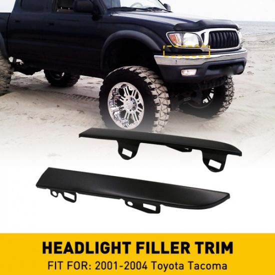 2Pc For Toyota Tacoma 2001-2004 Front Bumper Grille Headlight Filler Trim Panels