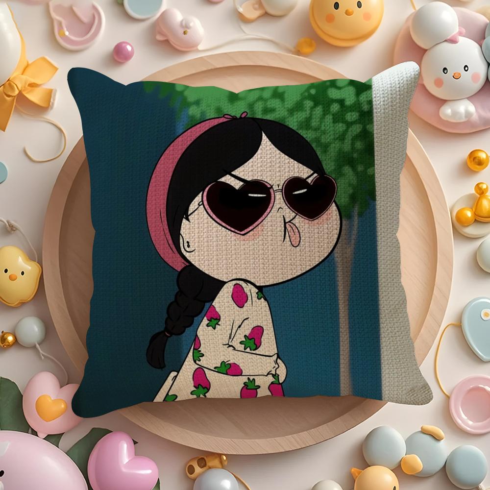 Cute Funny Handsome Personality Girl Pillow Case Pattern Printed Pillowcase for Living Room Sofa Cushion Cover  Bedroom Decor