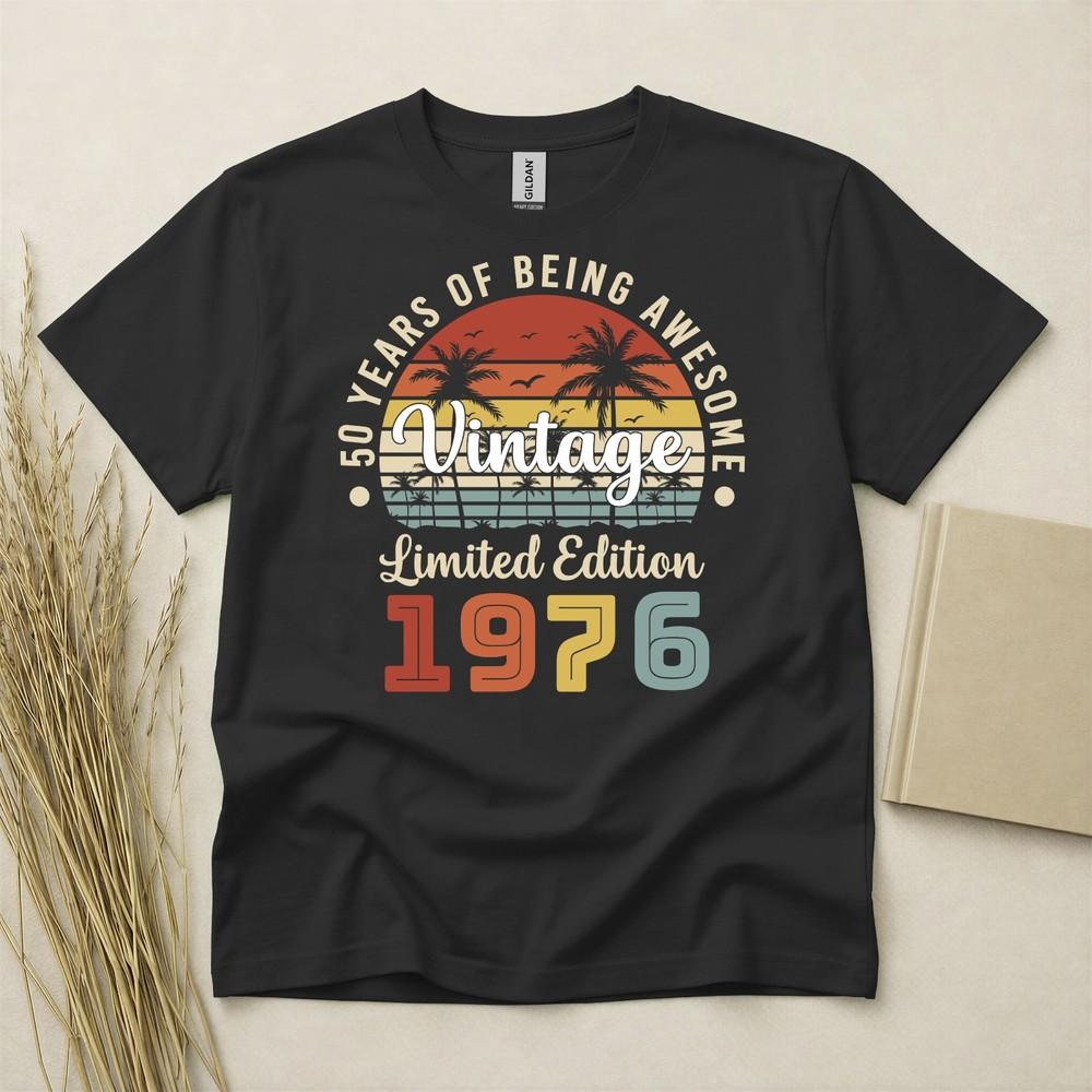 50. Geburtstag T-Shirt Geboren 1976 50 Jahre Alt Geschenke Vintage T-Shirt 1976 Fünfzig