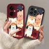 Niedliche Cartoon-Welpen mit Hunde-Aufdruck, modische Hülle, flexible weiche Silikon-TPU-Schale, vollständige Rückseite für iPhone Samsung