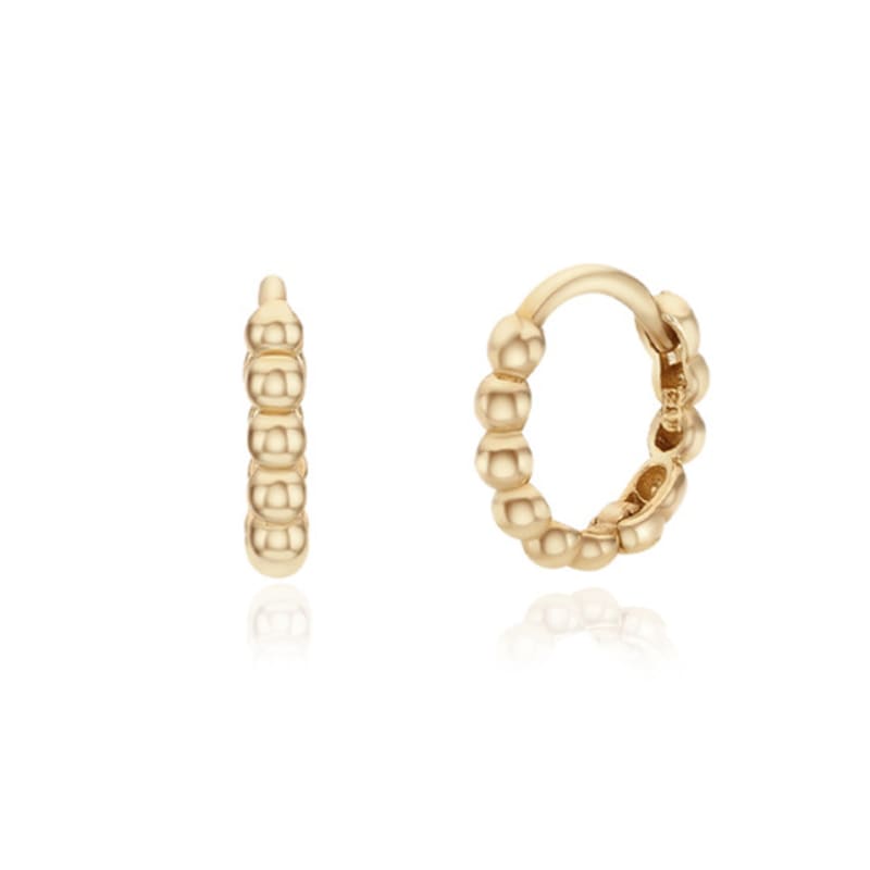 MIAF 14K Ball One-Touch Earrings