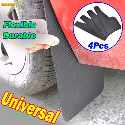 Delantero Trasero 4 Piezas 2 pares Universal Solapa de Barro Solapas Guardabarros Guardabarros Faldillas Camioneta Coche Auto Furgoneta SUV Camionetas Guardabarros de Rueda