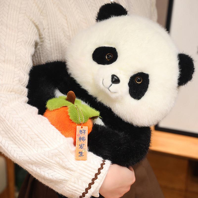 Good Persimmon Panda Doll Giant Panda Plush Toy Doll Sichuan Chengdu Tourist Souvenir Children's Gift