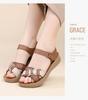 Top layer cowhide mother sandals summer new soft soled non slip women's shoes flat bottomed comfortable versatile leather shoes