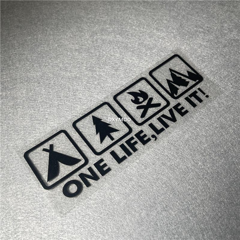 Camping Outdoor Enthusiast Car Sticker Wild Survival Quadruple Decal for Vehicle Auto Window Tail Body