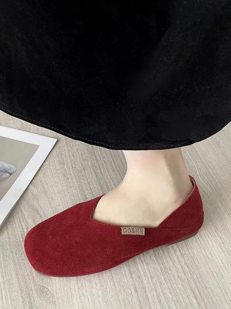 Leather Retro Soft Sole Flat Single Shoes