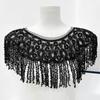 Glitter Fringe Detachable Collar Shawl Scarf For Women Elegant Party Accessory