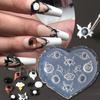 Nail Art Silicone Mold Winter Christmas Snowman Elk Halloween Skeleton 3D Carving Nail Art Tool