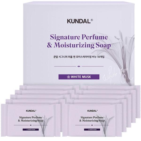 

Kundal Signature Парфюмированное и увлажняющее мыло Белый мускус, 100г, 10 корейских товаров