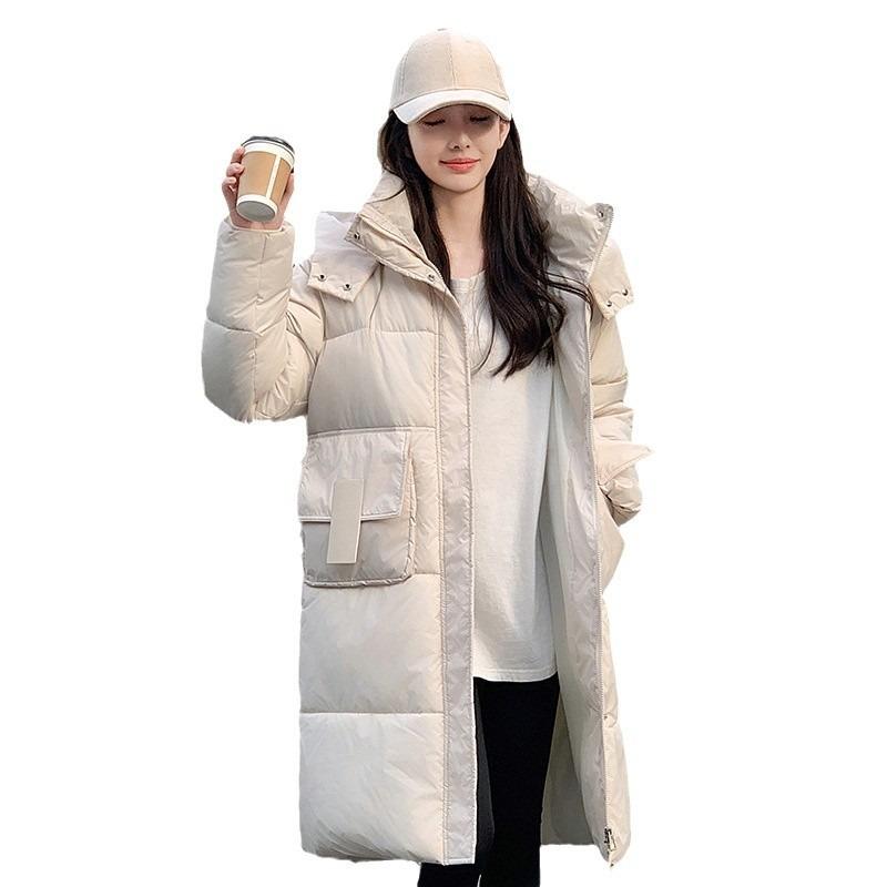 Women's medium and long cotton-padded clothes, winter new loose down cotton-padded clothes, warm cotton-padded jackets, women