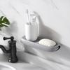 MENGNI Punch Free Soap Dish Wall Mounted Soap Dish Portable Soap Holder Bathroom Gadgets Soap Tray Holder Bathroom Accessories