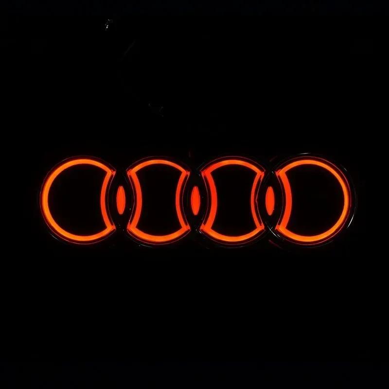 2025 Hot 18*5.8CM 5D logo LED car trunk logo lamp is suitable for W3 A3A45A 7A8S3 S4 S5 S6 S7 Q3 Q7TT decoration. Tail luminou RW8 gjzm7