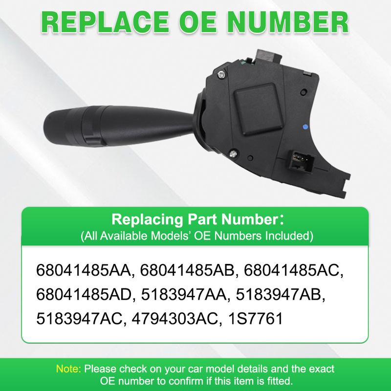 Turn Signal Switch for Dodge Caliber 2007-2012 68041485AC 68041485AA Multi-Function Turn Signal Switch