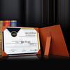 A4 Leather Self-Standing Award Certificate Case