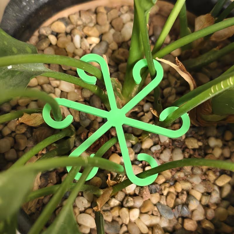 4Pcs Plant Stem Support Clips Flower Stem Gathering Frame Support Fixer Anti-Toppling Hydroponic Branch Fixing Pot Rack Garden Supplies
