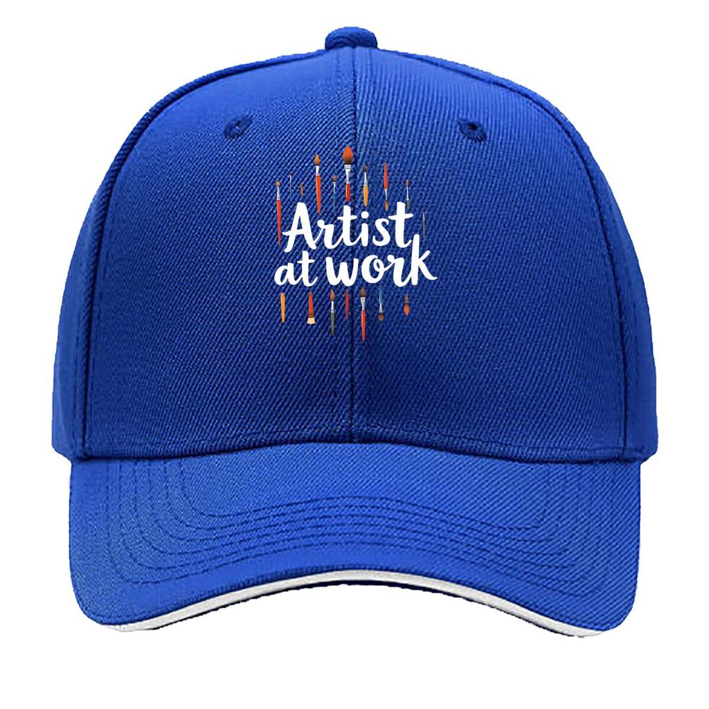 Artist At Work Brush Print Sandwich Baseball Cap