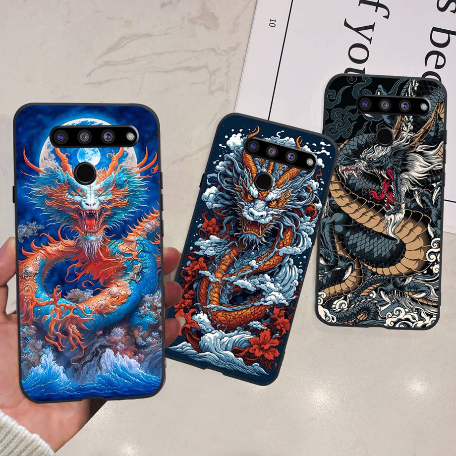 Für LG G8X ThinQ Hülle LG V50 ThinQ V50s ThinQ V50 Dual Screen Flüssigsilikon Bumper Coque Fundas Marmor Weltraummann Drache Capa