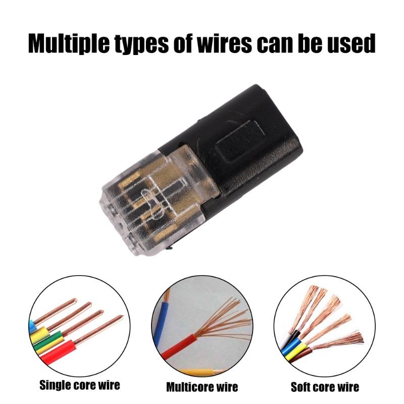 Universal Auto Quick Wire Connector 2 Pin Type Electric Cable Plug Waterproof Solderless Multifunction Connector Car Accessories