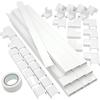 TV Wire Cable Concealer 10PCS Raceway Kit Wall Cord Cover Set for Home Office Safety Tidy Solution